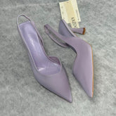 Baotou low-heeled pointed-toe high-heeled shoes