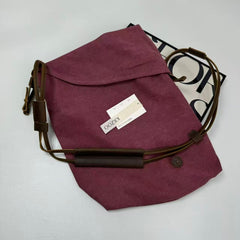 Leather strap crossbody messenger bag