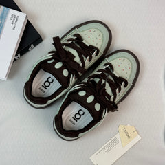 Mint sneakers with cushioned thick soles