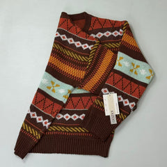 National style round-neck sweater