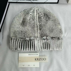 Distressed Ripped Knit Hat