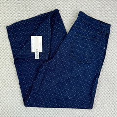 Blue dotted elongated paratrooper pants
