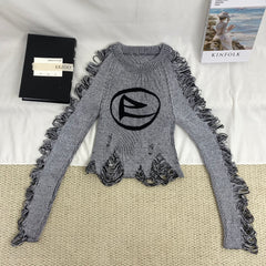 Vintage-Style Ripped Top