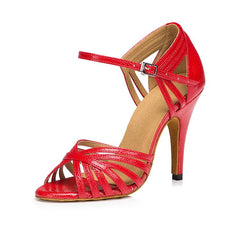 Women's Leatherette Customized Heel Ballroom Dance Shoes Latin Shoes