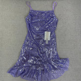 Beaded ruffled dress