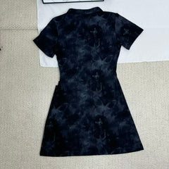Niche-Style Ruched Slim-Fit Dress