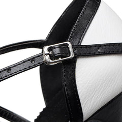 Women's White Real Leather Customized Heel White Ballroom Dance Shoes Wedding Dance Shoes