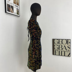 Backless Sequined Elegant Dress