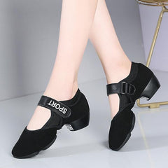 Women's Cloth 3.5cm Heels Ballroom Dance Shoes Teaching & Practice Shoes