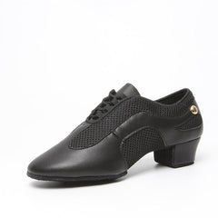 Women's Microfiber Leather 3.5cm Heels Modem With Lace-up Teaching & Practice Dance Shoes