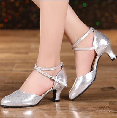 Women's Leatherette Rubber Sole 3.5cm/5.5cm Heels Modern Shoes Ballroom Dance Shoes