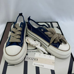 Canvas breathable thick-soled casual sneakers