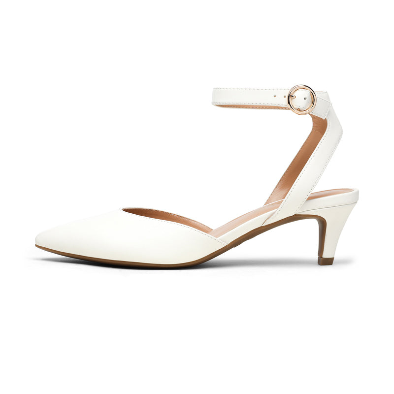 Ankle Strap Low Heel Pumps