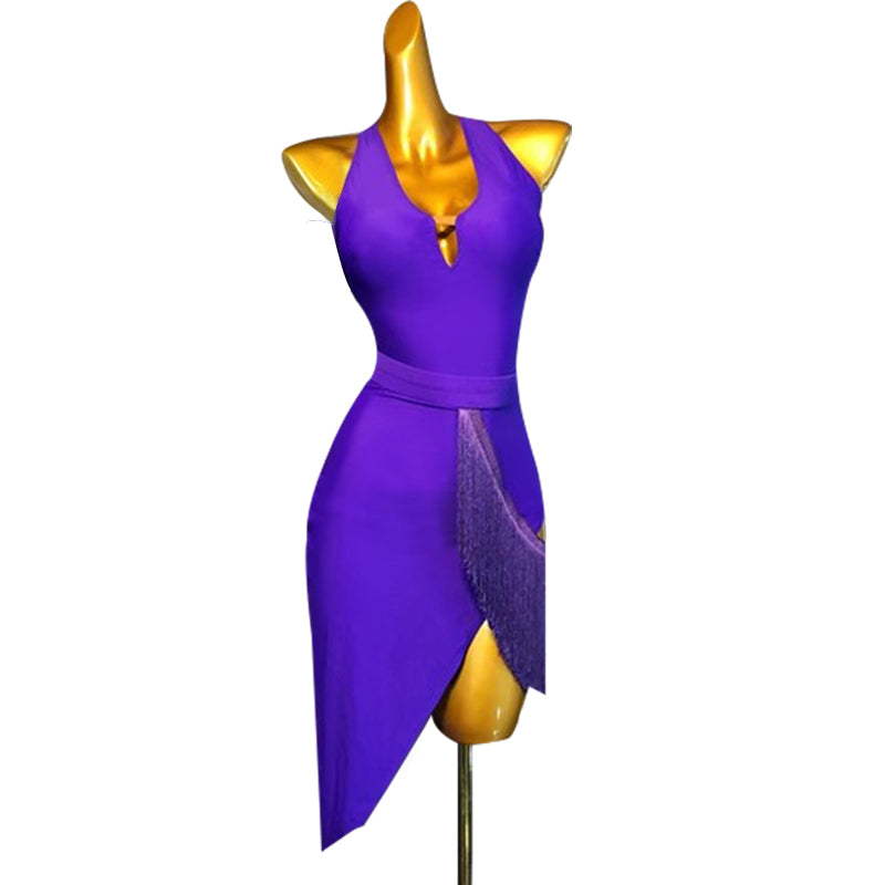 Customisable-Women's V-neck DanceWear Dance Dress Performance Wear