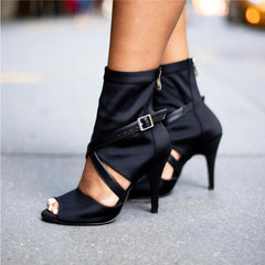 Women's Stretch Cloth Customized Heel Heels Dance Boots JazDancing Shoes