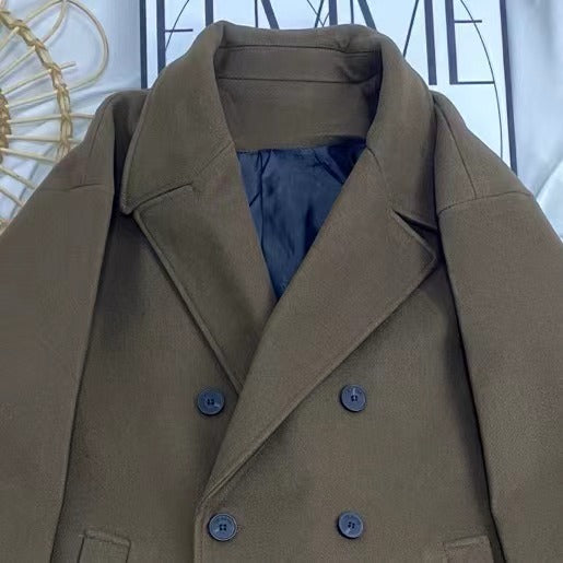 Double-Breasted Cashmere Trench Coat