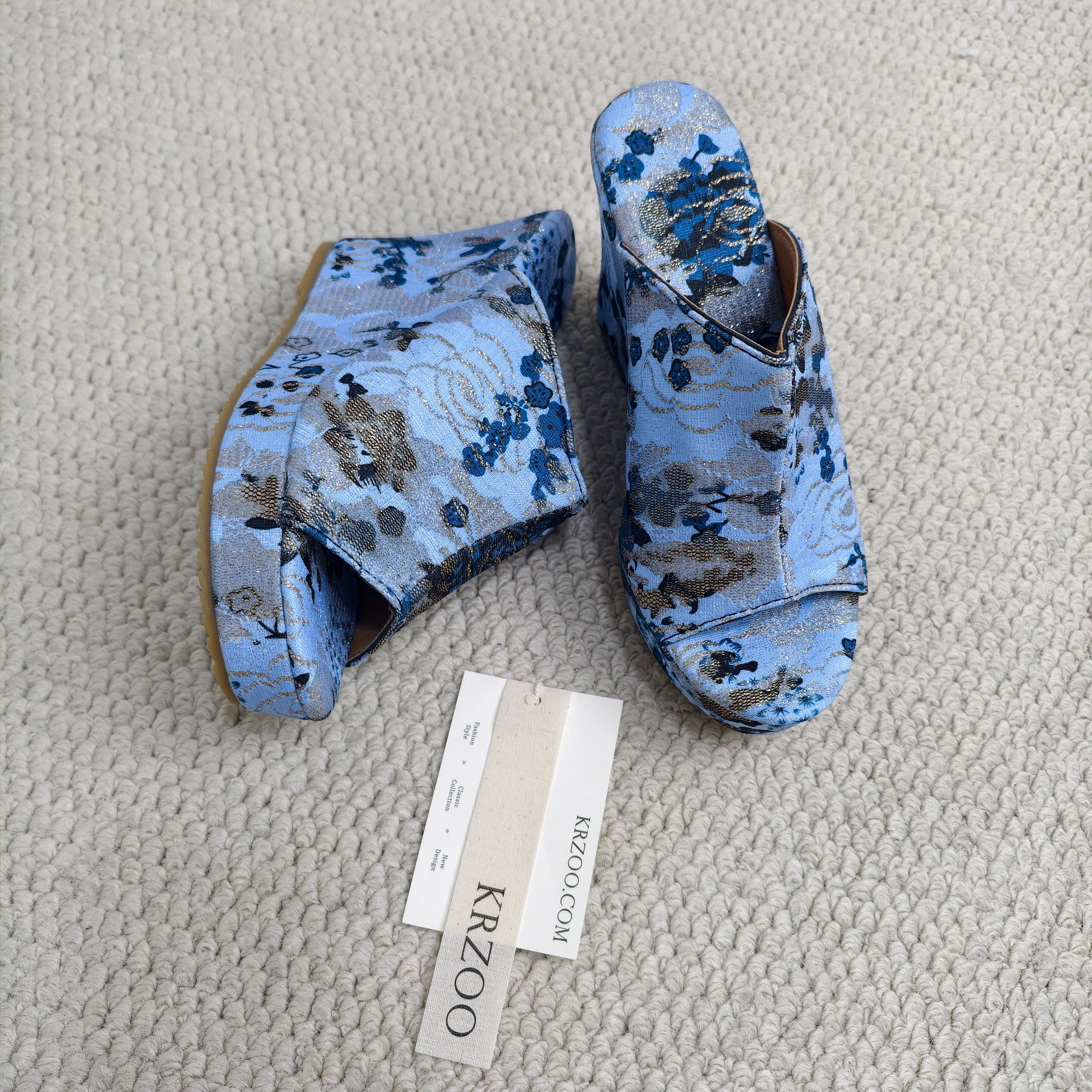 Waterproof platform fish-mouth flip-flops