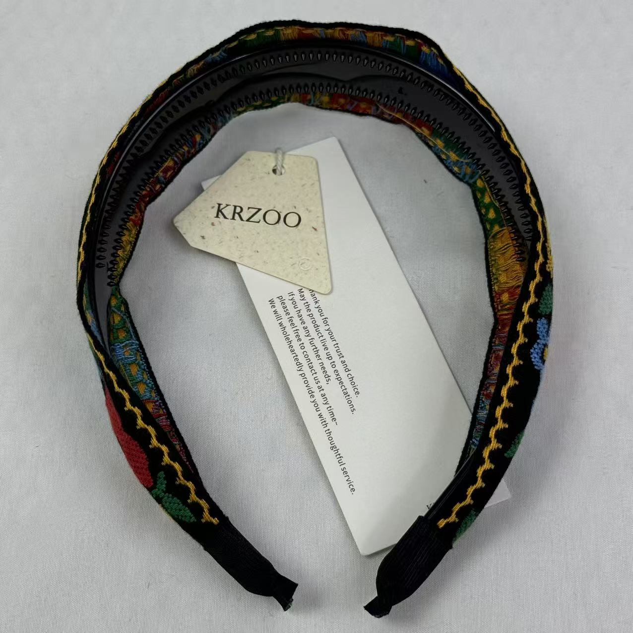 Embroidered flower headband
