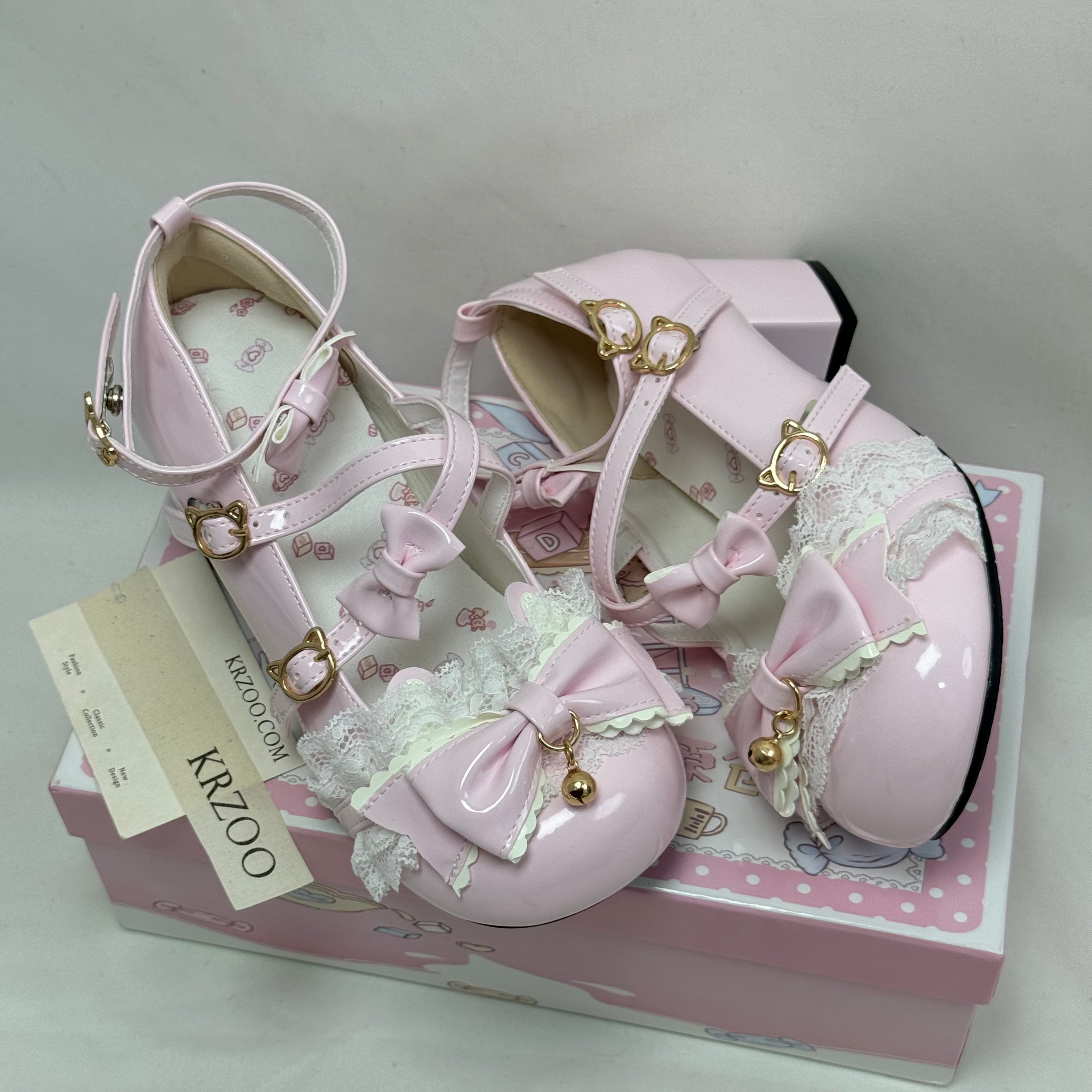 Bell-shaped bow Loliita platform shoes