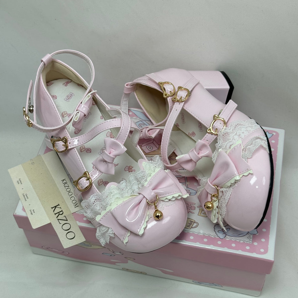 Bell-shaped bow Loliita platform shoes