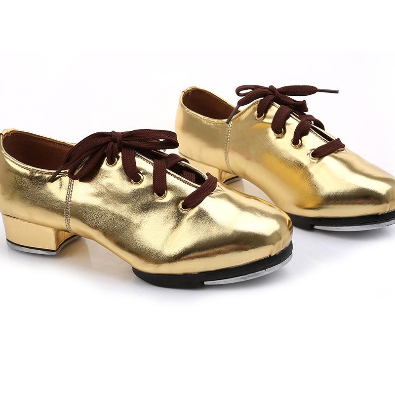 Women's Leatherette 3cm Heels Modem With Lace-up Tap Shoes