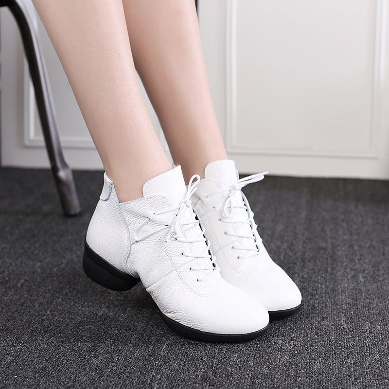 Women's 4cm Training Practice Outdoor Mesh Lace-up Dance Shoes JazDance Shoes