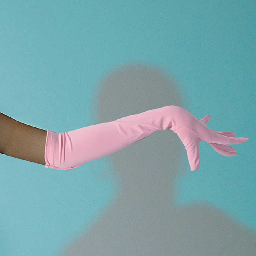 Women's Latin Dance Milk Silk Long Gloves