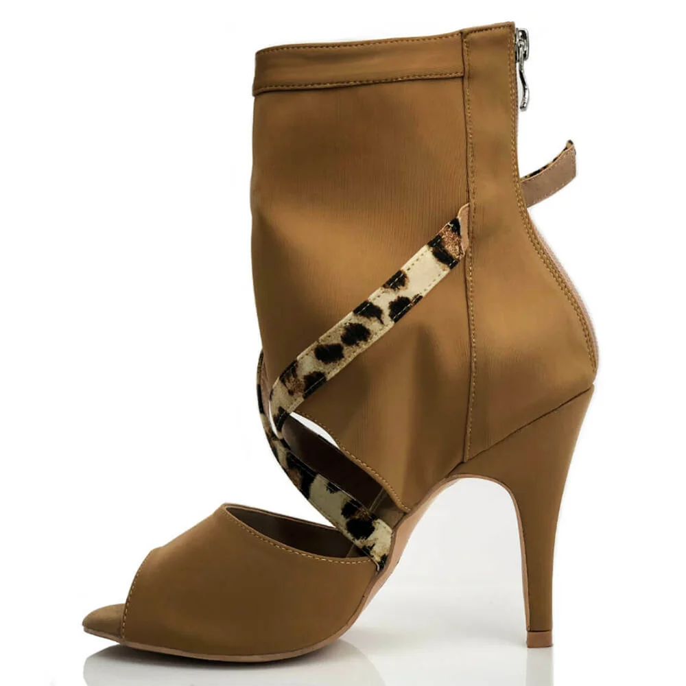 Women's Stretch Cloth Customized Heel Heels Dance Boots JazDancing Shoes
