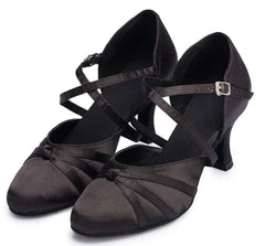 Women's Satin Customized Heel Ballroom Dance Shoes Modern Dance Shoes