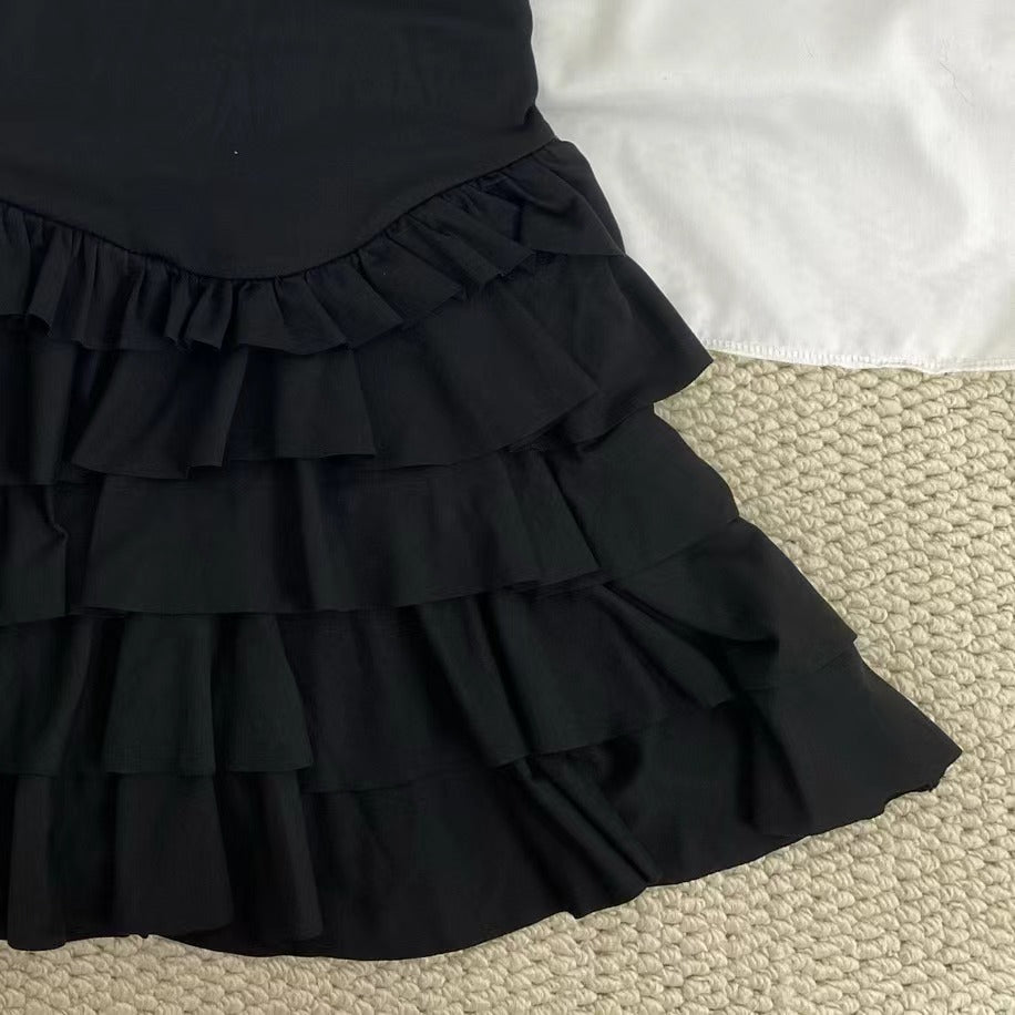 Strappy Ruffled Backless Dress