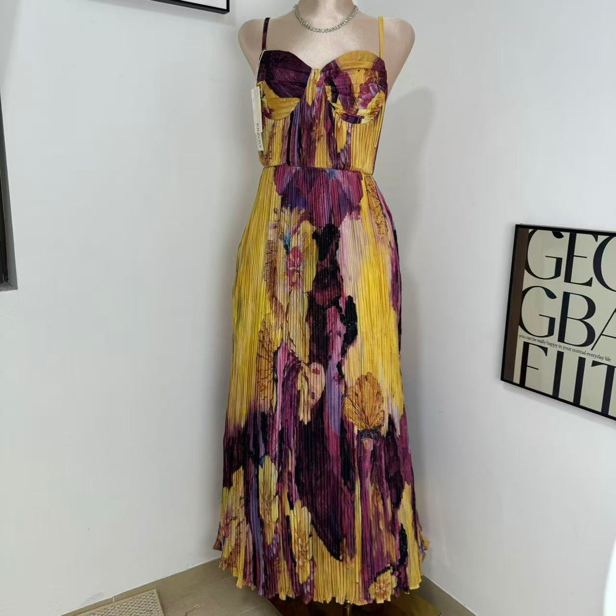 A-line dress with a waistline feature