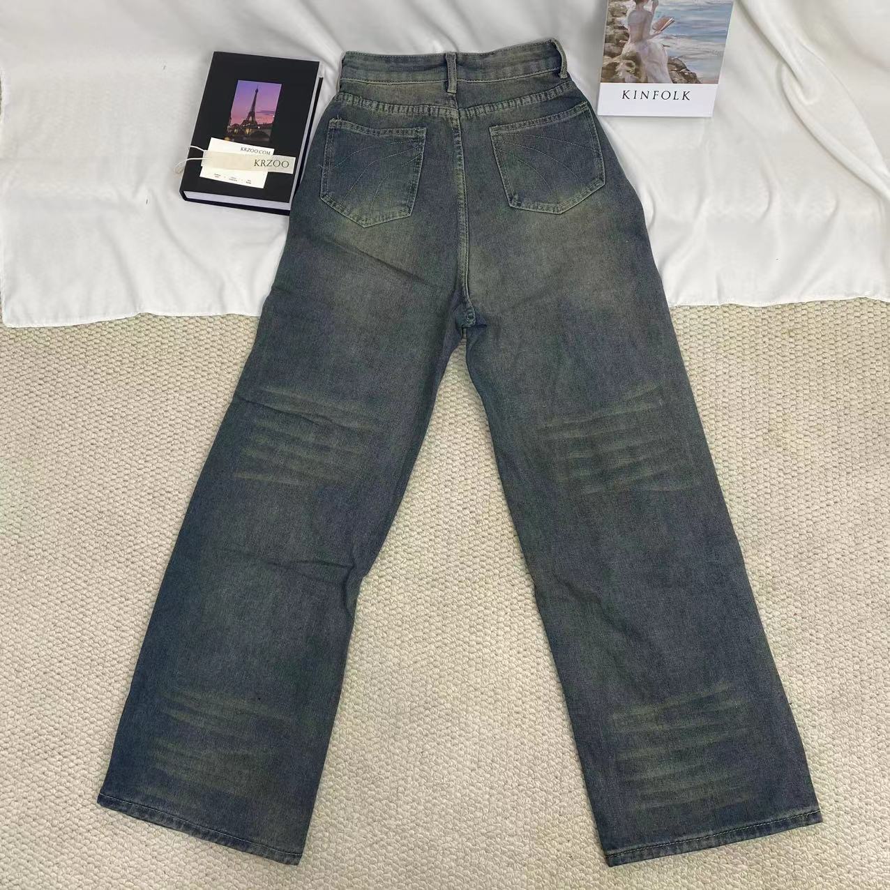 Old Washed Denim Jeans