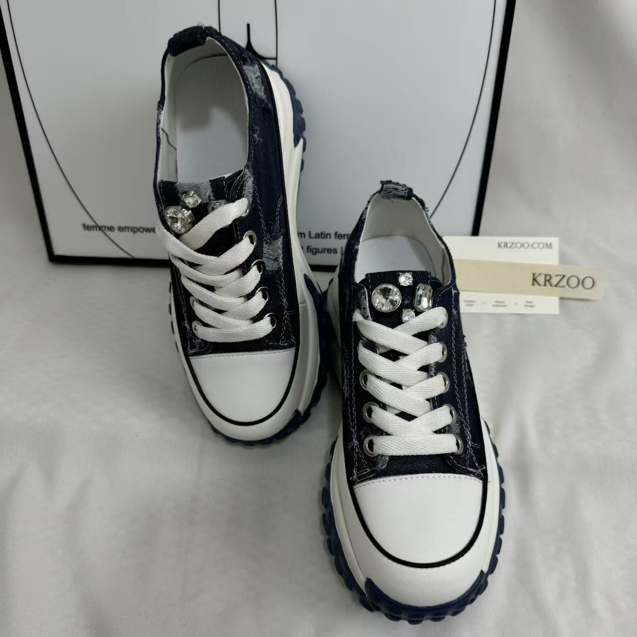Retro Denim Casual Sneakers
