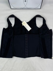 Zippered and buttoned double-layer shaping vest