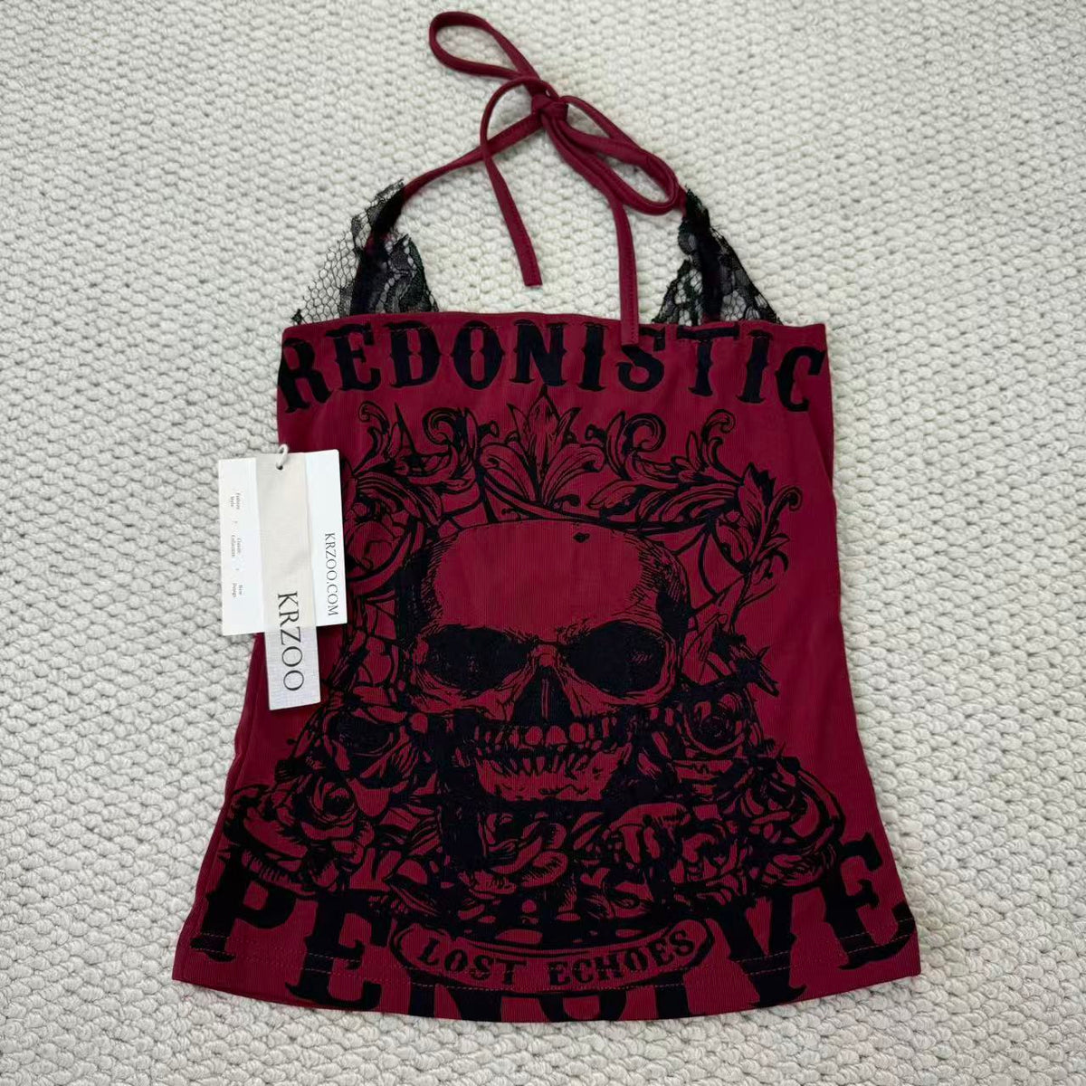 Y2K Skull Head Necklace T-Shirt