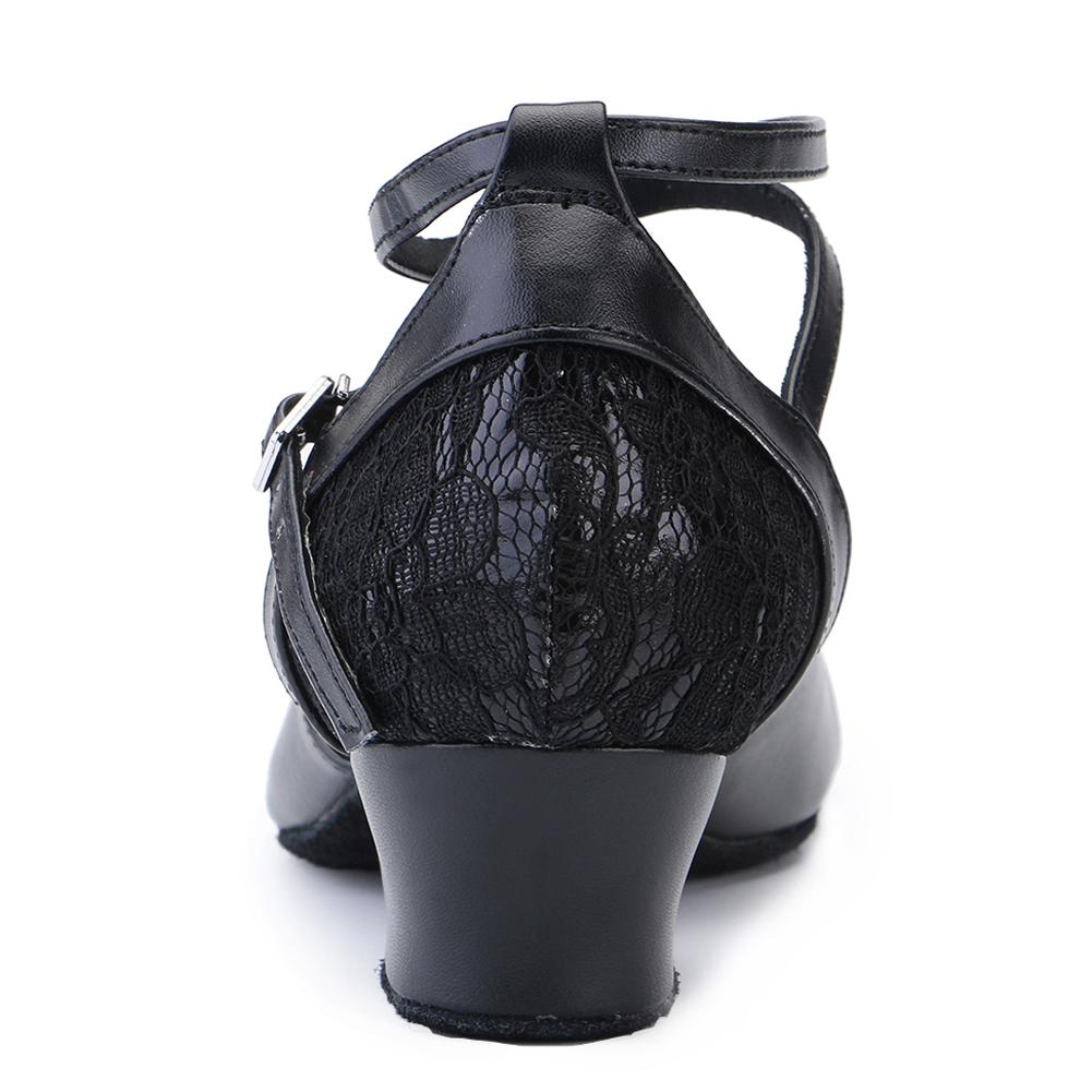 Women's Real Leather 4.5cm Heels Ballroom Swing Dance Modern Dance Shoes