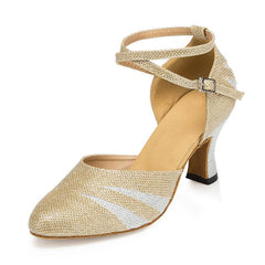Women's Sparkling Glitter Customized Heel Ballroom Dance Shoes Modern Dance Shoes