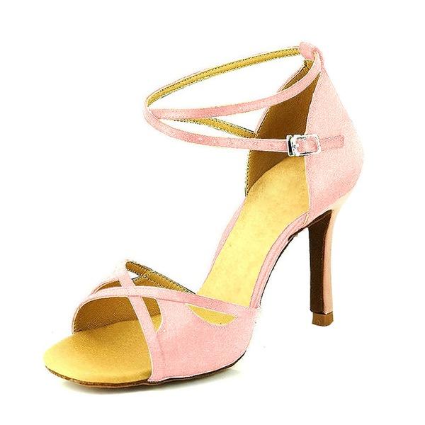 Women's Suede 9cm Heel Latin Salsa Dance Shoes Ballroom Dance Shoes