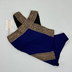 Gold thread bikini swimsuit
