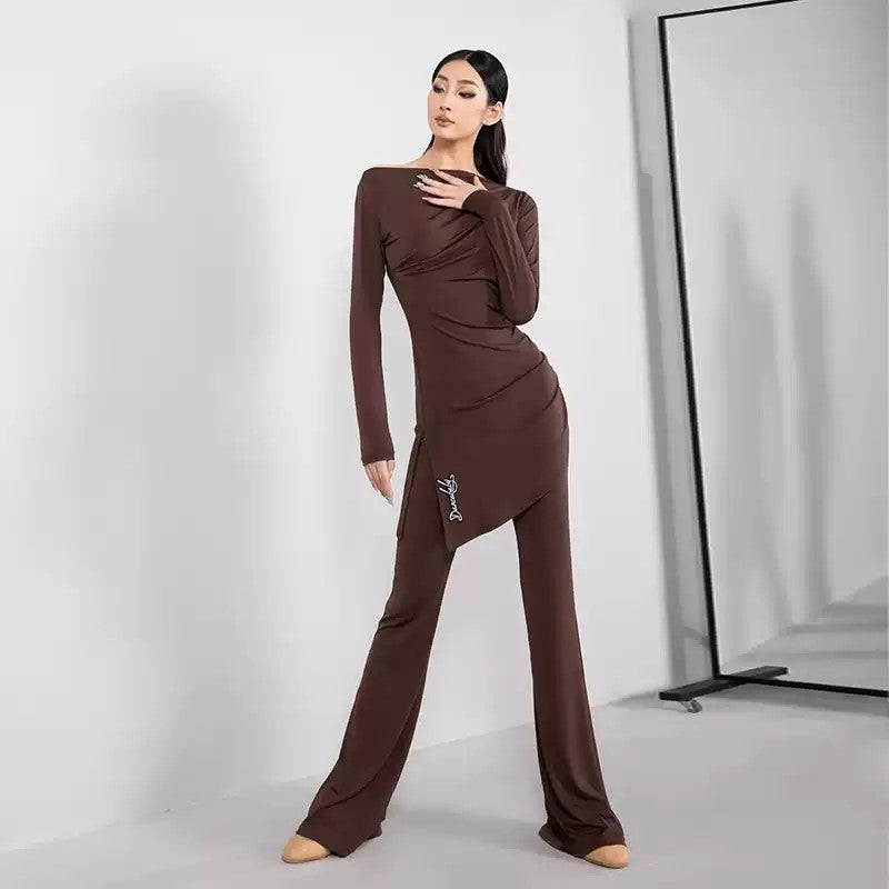 Women's Long Sleeves Latin Dance Tops DanceWear Training Performance Dance Tops