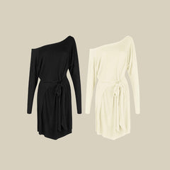 Women's Long Sleeve Loose Latin Dance Dress Dance Wear Training Performance Dress