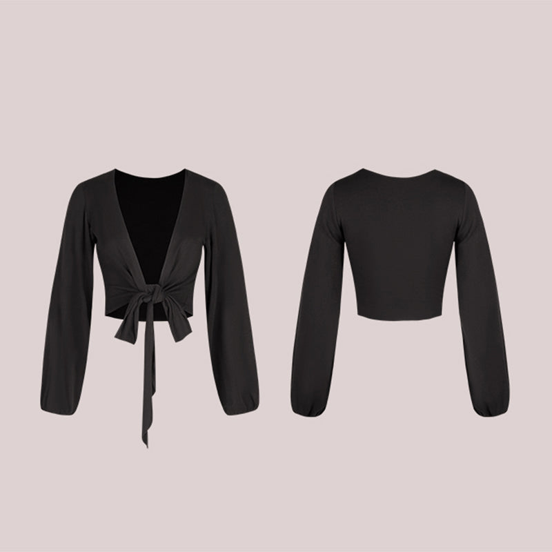 Girls Black Dance Practice Top Dancewear