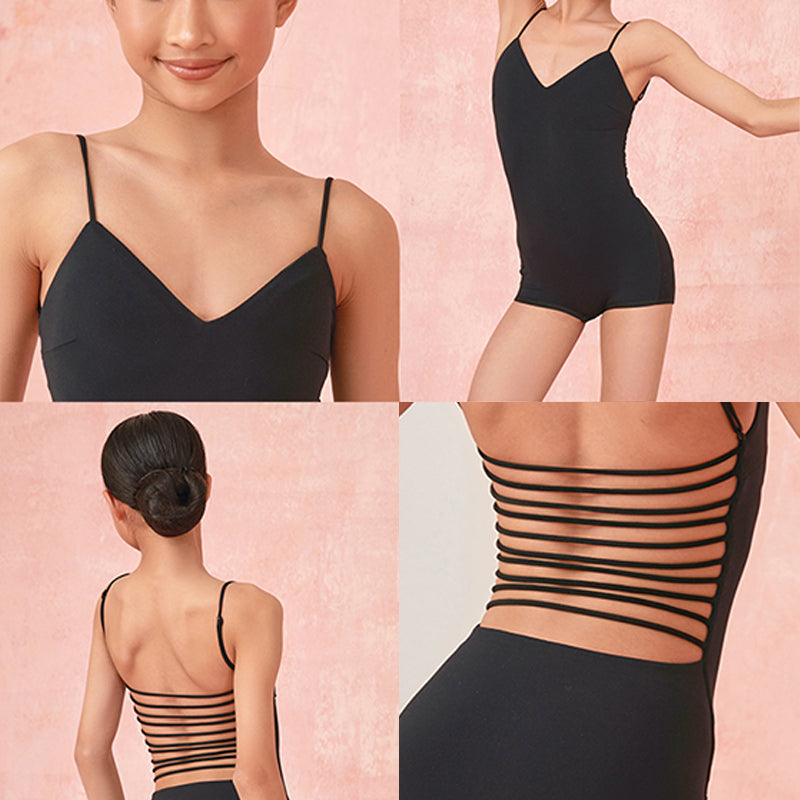 Girls Sleeveless Dancewear Practice Tops Bodysuit