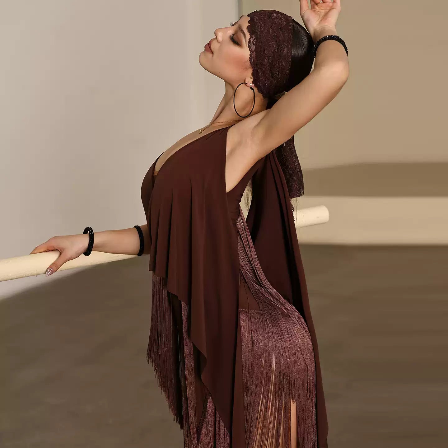 Women's Tassel Dress Dance Wear Training Performance Dress