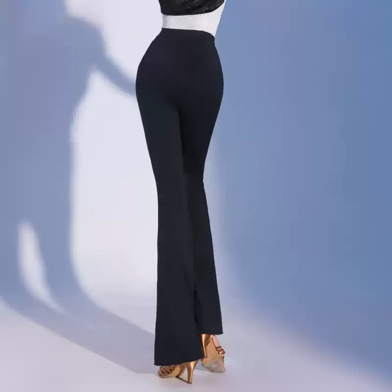 Women's Black High Waist Pants Dance Wear Training Performance Pants