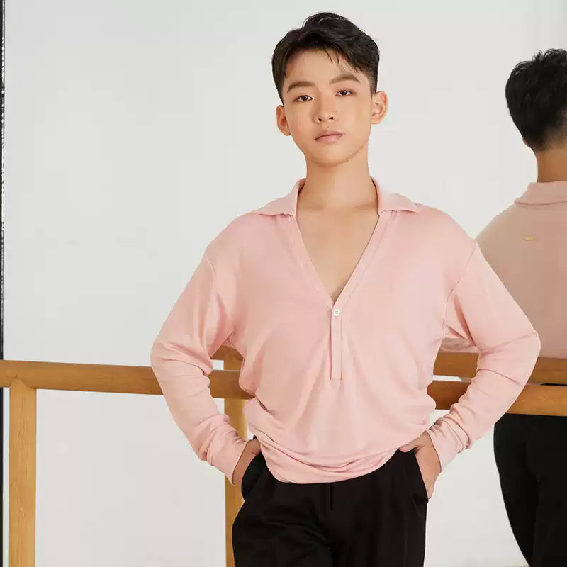 Boy's Long-sleeved Dance Practice Tops Dancewear