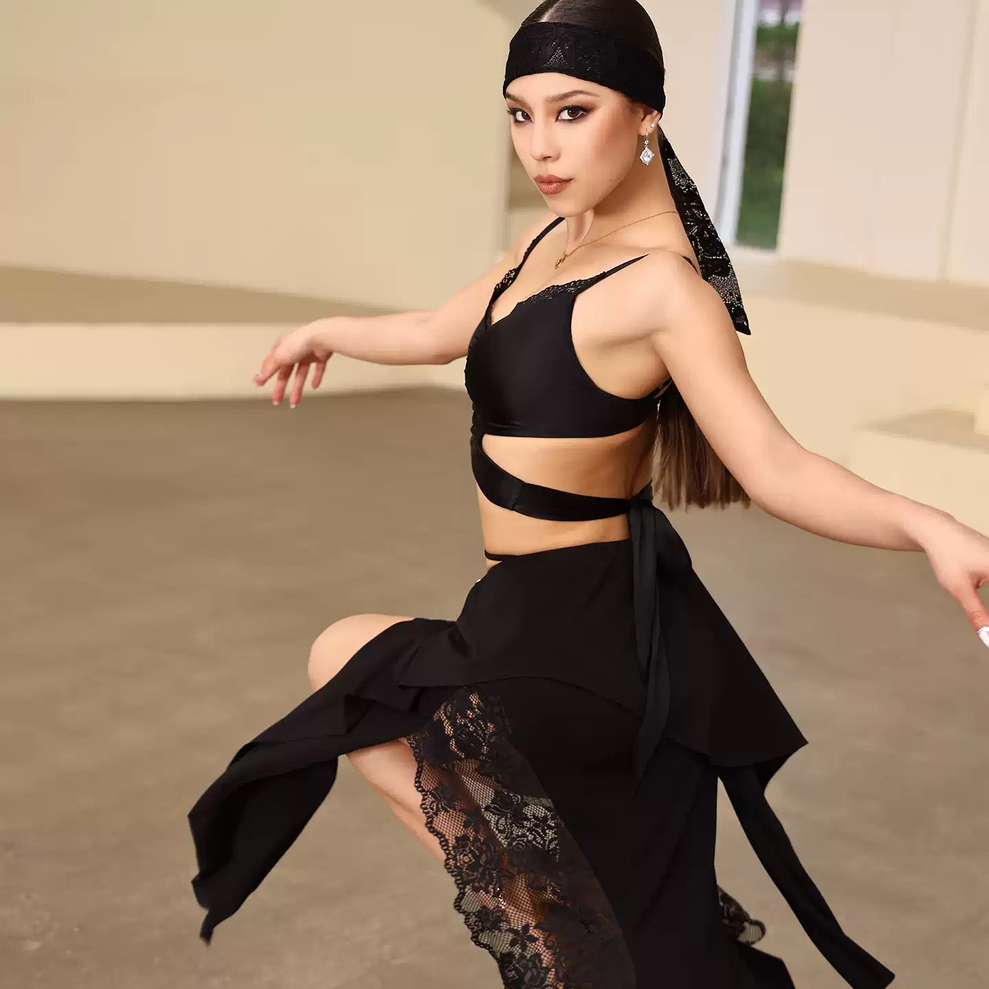 Women's Black Halter Tops Training Dance Tops DanceWear Dance Tops