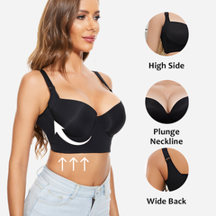Push-Up Back Smoothing Bra-White