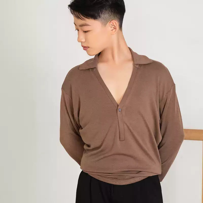 Boy's Long-sleeved Dance Practice Tops Dancewear