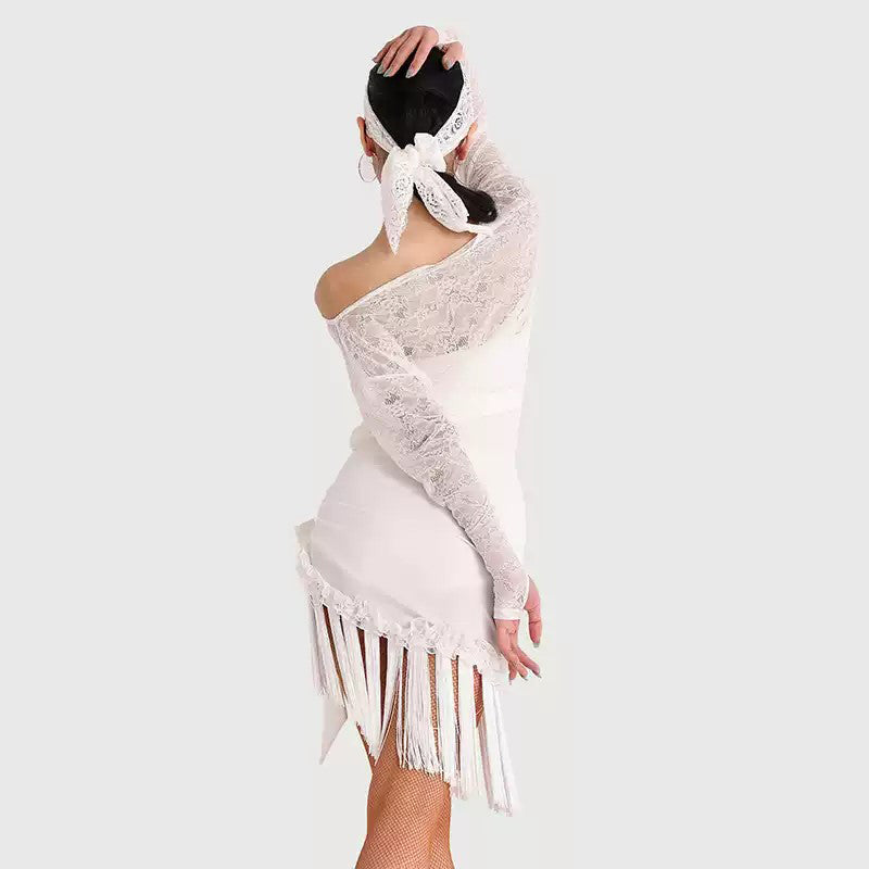 Women's Long Sleeves Latin Dance Tops Dance Wear Training Performance Dance Tops